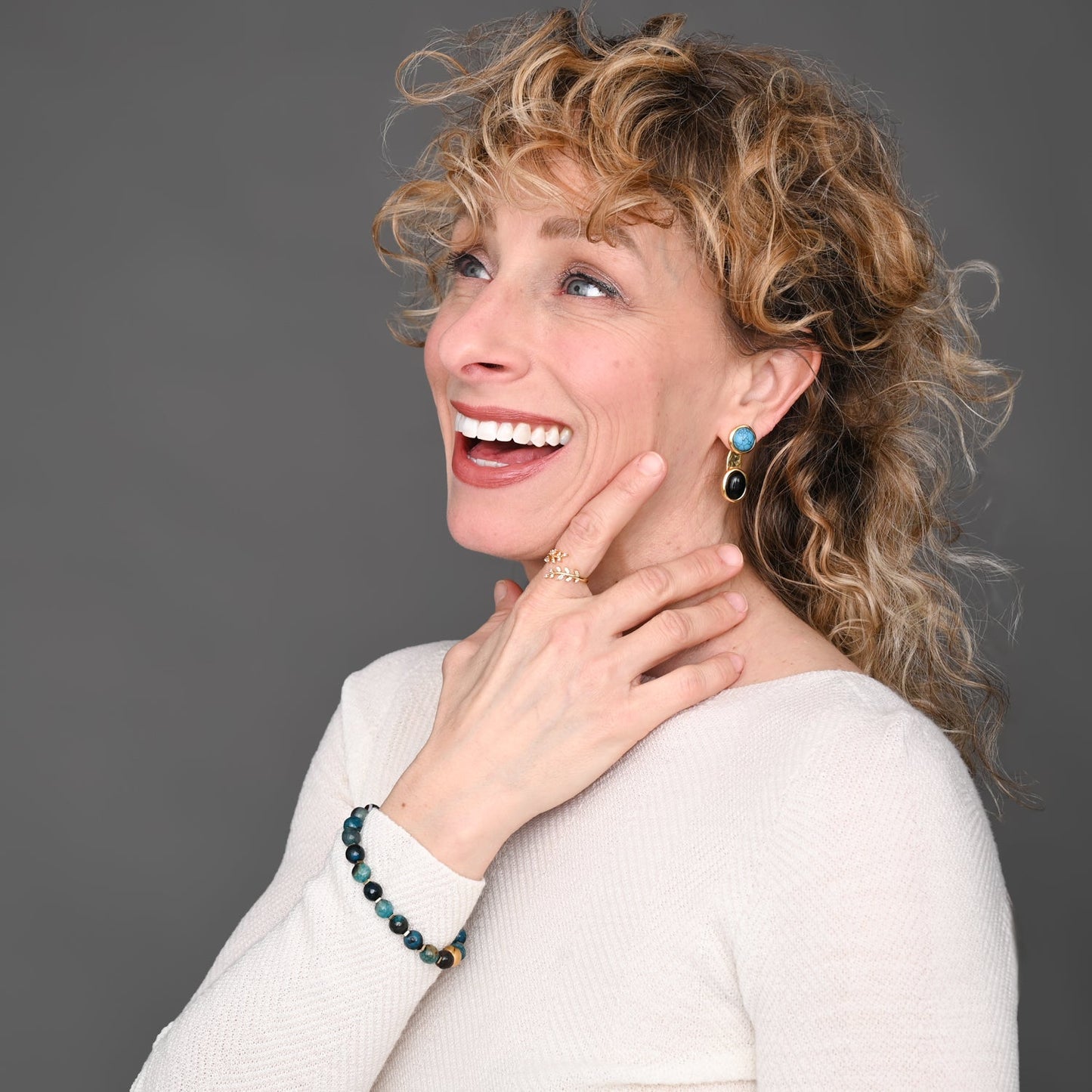 Eclipse Turquoise Ear Jackets
