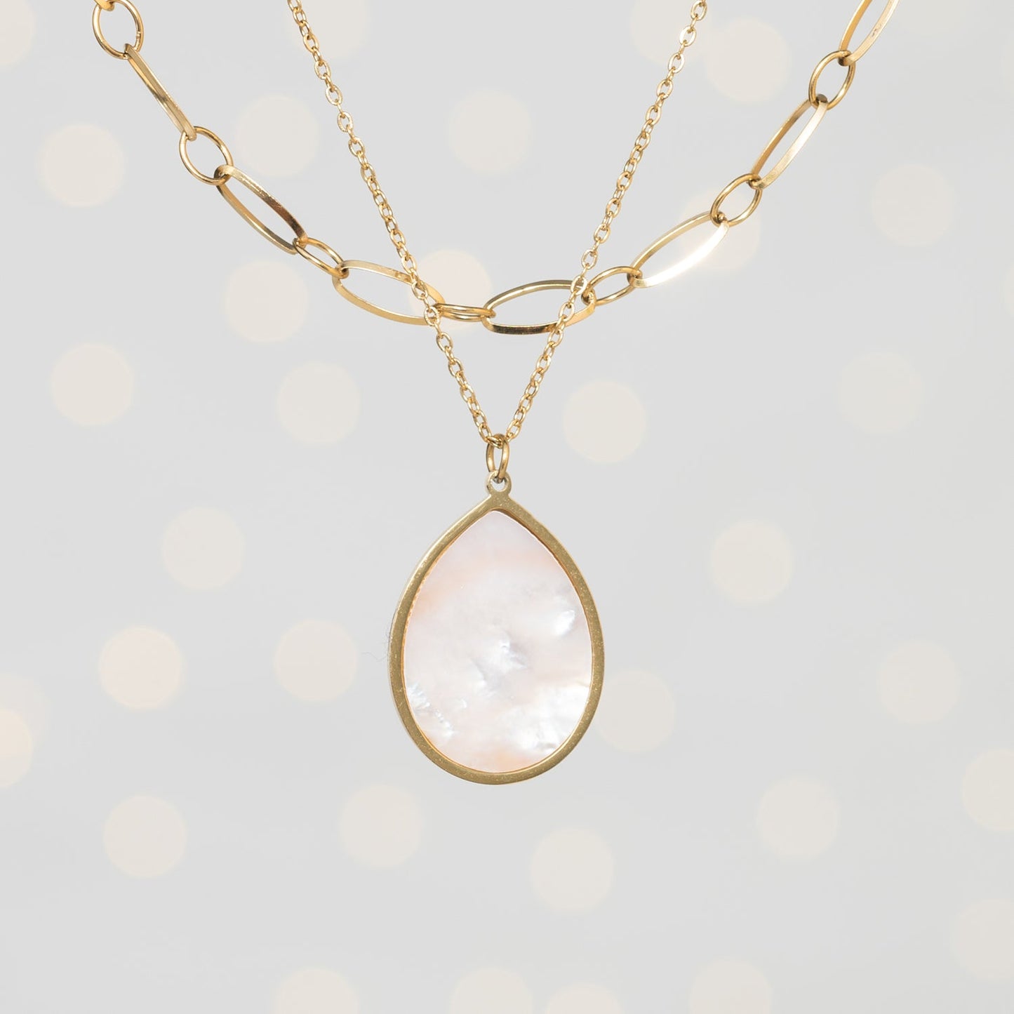 Holly Layered Mother-of-Pearl Necklaces