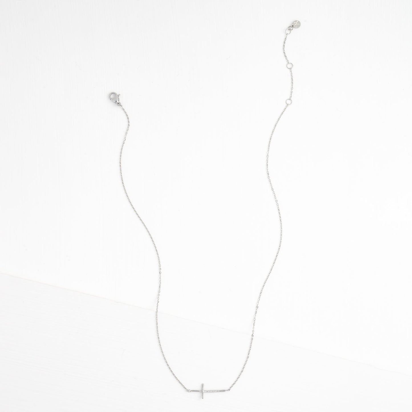 Radiant Cross Necklace in Silver