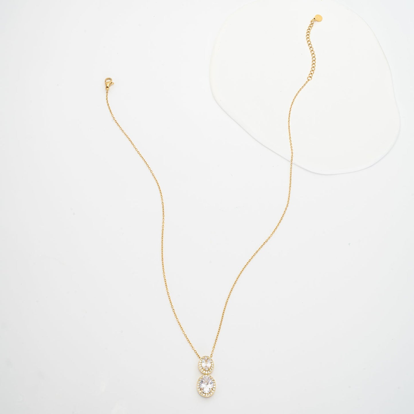 Divine Connection Gold and Zircon Necklace