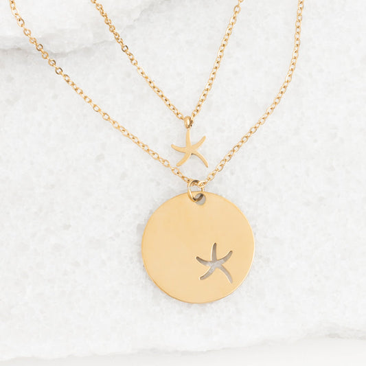 Community Gold Starfish Necklace Set